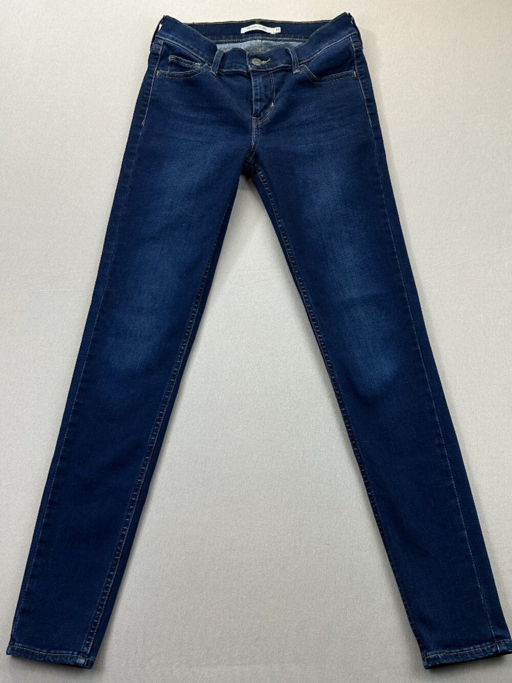 Levi's 710 Super Skinny Jeans Womens Size 26 Dark Blue Denim Low Rise Stretch
